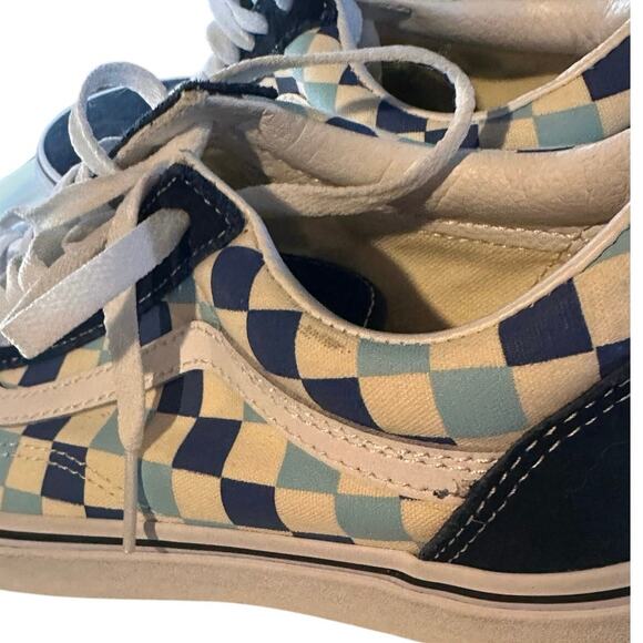 VANS CLASSIC SLIP ON US MEN 7 WOMEN 8.5 BABY | Mercari Vans Old Skool “Blue Topaz Checkerboard” Sneakers – Women 8.5 Men 7
